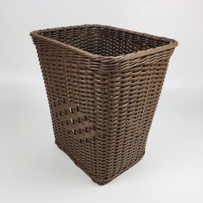 China Sustainable Direct Factory PP Room Rattan Towel Blue Laundry Basket for sale