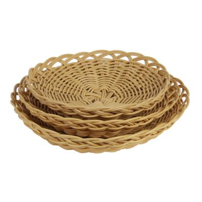 China Sustainable Food Grade Fruit Basket Can Be Cleaned PP Wicker Basket for sale