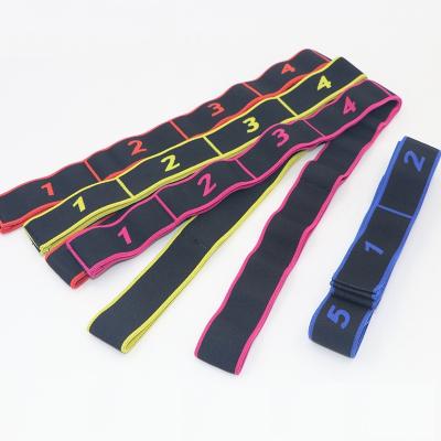 China Strength Exercise Bands Latin Stretch Band Multi-segment Yoga Dance Posture 8 Grid Correct Yoga Band for sale