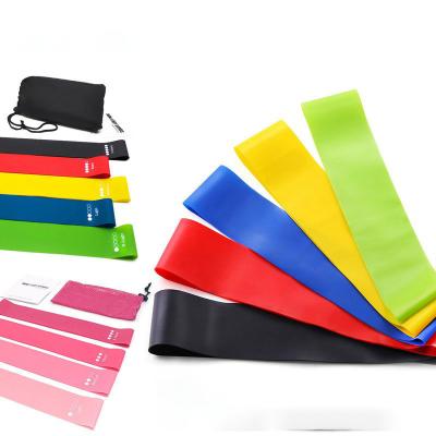 China Colorful Yoga Stretch Belt 5 Pcs One Set Resistance Belt Bodybuilding Yoga Bands For Gym Fitness for sale