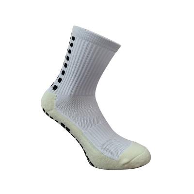 China Breathable Wholesale Classic Anti Slip Crew Cotton Men Football Boots Non Slip Football Socks for sale