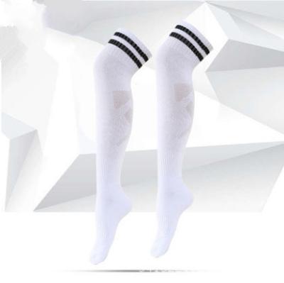 China Two Thin Empty Long Strips Soccer Socks Children Kids Breathable Adult Football Socks for sale