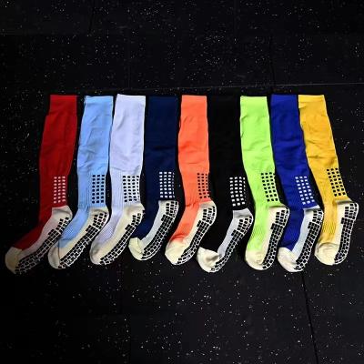 China Breathable Custom Logo Anti Slip Football High Socks Grips Soccer Socks For Kids And Adults for sale