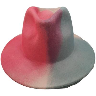 China Custom Made Vintage Wide Handmade White Dobby Australian 100 Wool Felt Fedora Outback Hats Wholesale Formal Brim Women for sale