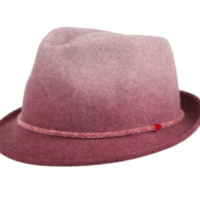 China Custom Made Vintage Wide Handmade White Dobby Australian 100 Wool Felt Fedora Outback Hats Wholesale Formal Brim Women for sale