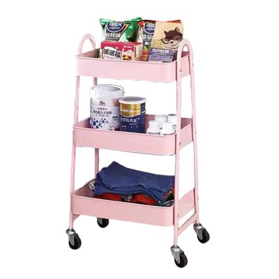 China Sustainable Wholesale luxury  3 tier  storage cart bathroom trolley cart for sale