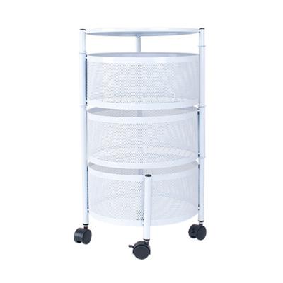 China Stocked Kitchen Storage Rotatable Rack Floor Living Room Multi-Layer Movable Fruit Vegetable for sale