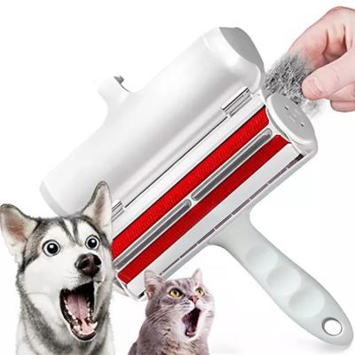 China Stocked Custom Self-cleaning Reusable Pet Roller Brush Dog Brush Pet Cat Hair Remover Lint Roller Brush for sale