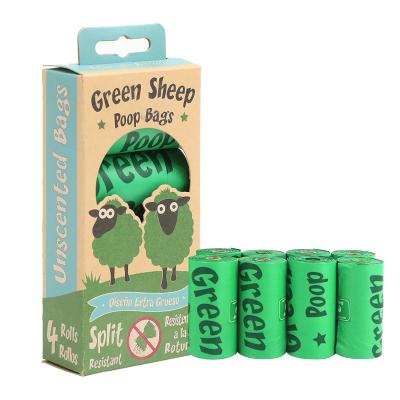 China Sustainable Compostable 100% Biodegradable Pet Dog Waste Poop Plastic Garbage Bag Rolls , Highest En13432 Rated for sale