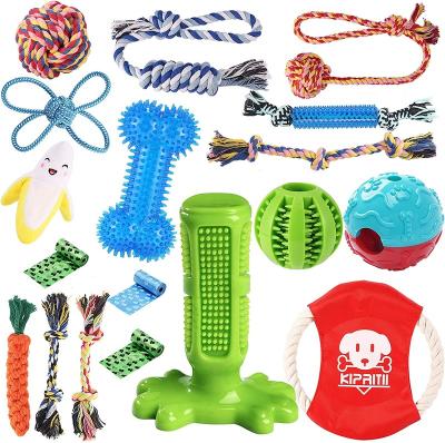 China Sustainable Pet Supplier Dog Chew Toys Puppy 18 Pack Puppies Teething Chew Toys with Dog Toys Pet Accessories of Pet Supplies for sale