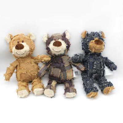 China Sustainable Dog toy beggar Bear Plush Pet interactive chewing toy in stock fast delivery for sale