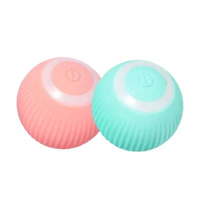 China Sustainable 2023 New Fashion Smart Cat Toys Electric Cat Ball Interactive Cat Toy ABS+Silicone Material Molar Teeth Sound Ball for sale