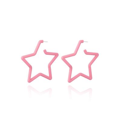 China 2021 cute promotional fashionable earrings high quality color acrylic earrings for sale