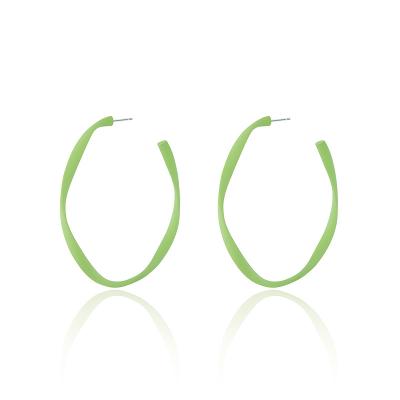 China Cute Multi Colored Hoop Earrings Stainless Steel Color Circle Hoop Earrings For Women for sale