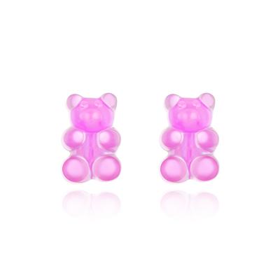 China Cute Little Bear Gummy Earrings Customized Fashion Jewelry 2021 Earrings Women for sale