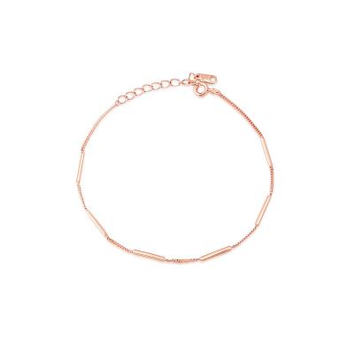 China CLASSIC Thin Chain Design Rose Gold Bottom Ladies 925 Sterling Silver Bracelet Sale for sale