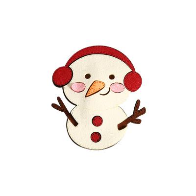 China Cute Baby Hair Grips Fashion Hair Clips Hairpins Christmas Snowman Chamois Chamois Women Hair Accessories Baby Hair Grips For Kids for sale