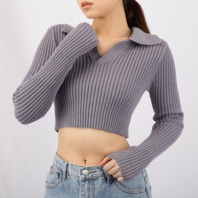 China 2021 Hot New Autumn Women Breathable Sexy V-Neck V-Neck Sweater Open Women