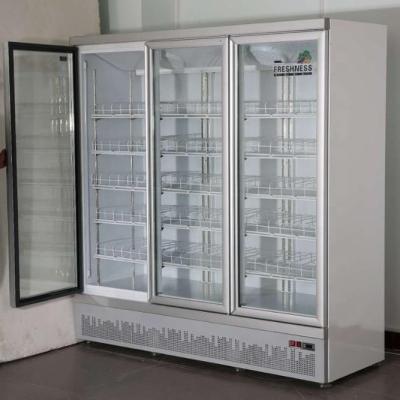 China Single-temperature Deli Display Refrigerator Upright Glass Door Freezer /supermarket Beverage Cooler for sale