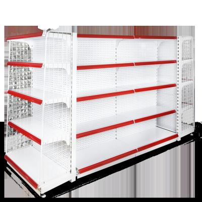 China Single-Sided Factory Wholesale Supermarket Shelves Gondola Shelves Grocery Display Rack Shelving Metal Rack Shelves for sale