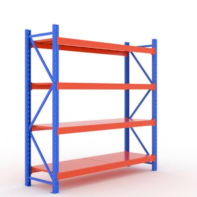 China Hot Selling Corrosion Protection Metal 4 Layers Adjustable Shelf Light Duty Warehouse Storage Rack Racks Shelves For Warehouse for sale