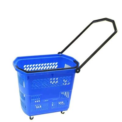 China New Eco-friendly Shopping Cart High Quality Supermarket Trolley Shopping Cart Plastic Shopping Cart Grocery for sale