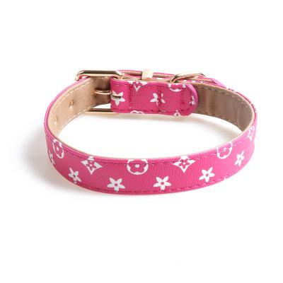 China DETACHED Fashion Pet Collar and Leash Set Fashion Pet Supplies Vegan Adjustable Wide Leather Dog Collars for sale