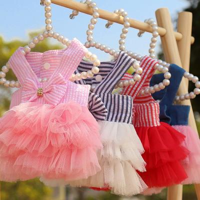 China Viable Dog Dresses Girl Dog Ruffle Dress Party Birthday Pet Clothing For Small Medium Dogs Sunbathing for sale