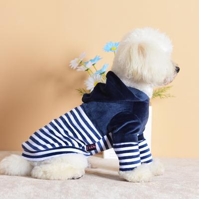 China Sustainable Wholesale Velvet S-XL Tape Hooded Pet Clothes Sweater Puppy Mans Dog Hoodies for sale