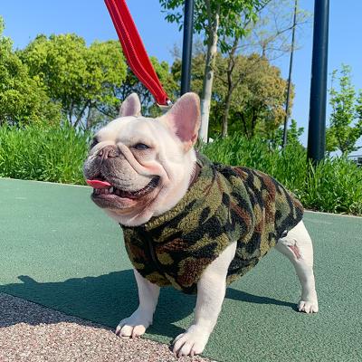 China Lovely French Bulldog Clothing Print Fleece Sustainable Camouflage Warm Dog Jackets Winter Dogs Jacket Coat for sale