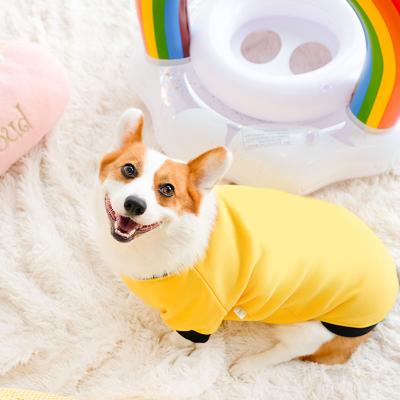 China Custom Viable Plain Multi Color Spring Soft 100% Cotton Pet Apparel Sweater Puppy Outfits Dog Sweater for sale