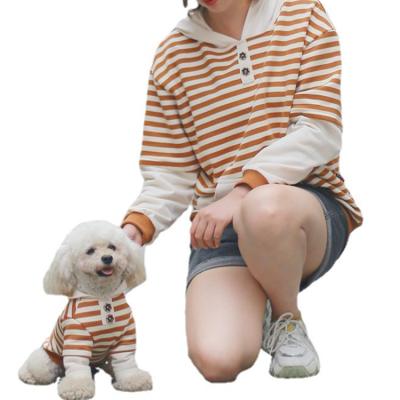 China Sustainable Dog And Owner Clothes S-2XL Large Size Matching Puppy Outfits Pet Clothing Dogs Hoodies With Pocket for sale