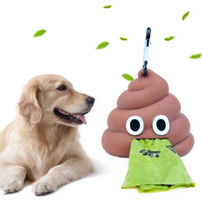 China Sustainable Funny Dog Poop Pattern Eco Friendly Biodegradable Waste Bags Poop Bag Holder for sale