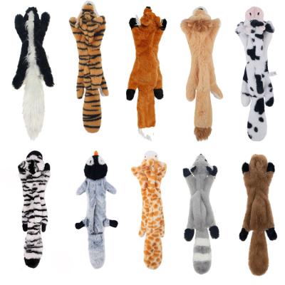 China Wholesale Plush Dog Stocked Squeaky Chew Toys Eco Friendly Pet Supplies Cute Furry Dog Teething Toys Pet Toys for sale