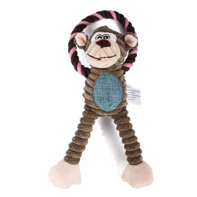 China Lion Cute Plush Dog Toy Viable Elephant Monkey Rope Cat Dog Toys Chew Plush Interactive Pet Toys For Dog for sale