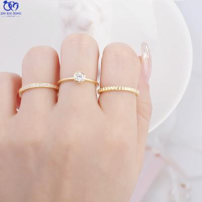 China High Quality JXX S925 Simple Stacking Simple Stacking Ring For Women Wholesale Jewelry Ring Adjustable Open Diamond Hand for sale