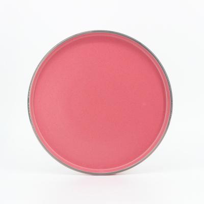 China Sustainable ceramic dishes popular with buyers, finely crafted straight-edged matte pink dinner plates for sale