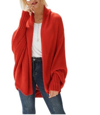 China QUICK DRY OEM/ODM Customized New Fashion Doll Sleeve Knitted Jacket Sweater Cardigan Simple Elegant Mid Length Women for sale