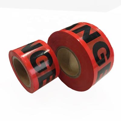 China PE Non Adhesive Red Hazard Barricade Warning Tape for sale