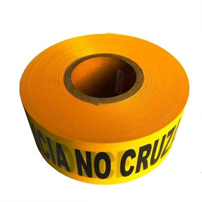 China Non Adhesive Yellow PE Barricade Tape for sale