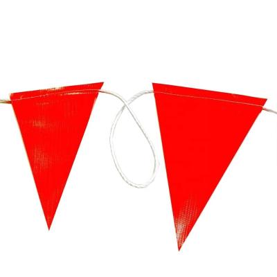 China OSHA PENNANT PE Barricade Warning Flags for sale