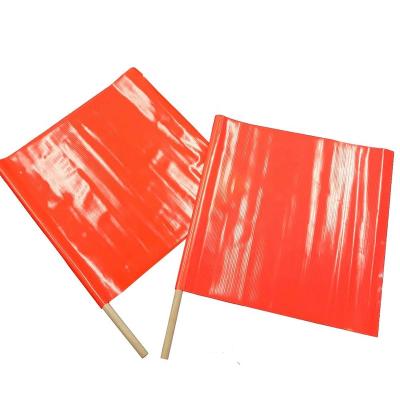 China FLYING orange heavy duty vinyl coated nylon safety flag for sale