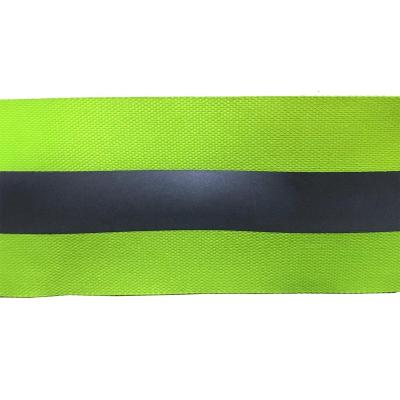 China High Visibility 300D Oxford Reflective Fabric Non-adhesive Customized Warning Tape / Reflective Tape for sale