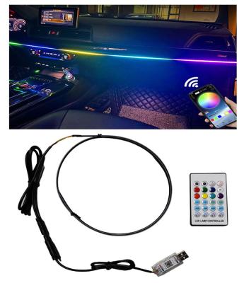 China Camouflage USB Car Ambient Light Acrylic Guide Fiber Strip 2  in 1  RGB Symphony Magic colors Decoration Atmosphere Light Atmosphere Lamp for sale