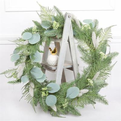 China Accept WE002 Custom Artificial Farmhouse Decor Best Selling Wicker Wreath Custom Made Wicker Wreath for sale