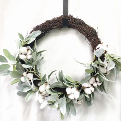 China Plaza Withered Vine Ring Round Dried Wreath For Flower Garland Leaves Garland Decor for sale