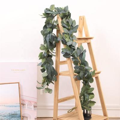 China Realistic artificial leaves weave eucalyptus greenery garlands to match decor for sale