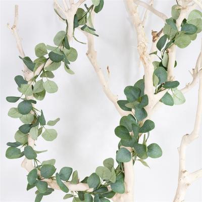 China Artificial Realistic Silk Leaves Eucalyptus Seed Wreaths for Wedding Garland for sale