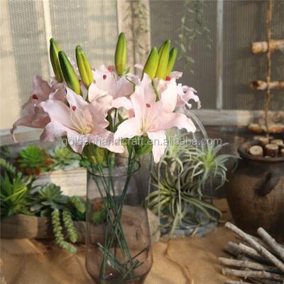 China Artificial Flower Factory Wholesale Cheap Silk Lily For Home Decor for sale