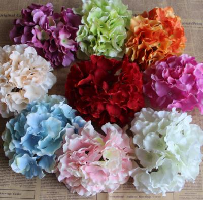 China Durable Plant Hydrangea Artificial Flower Direct Silk Flower Head for sale